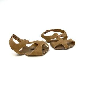 Capezio Half-sole Sandasol Suede Leather Size 2 / 3 H03X Light Suntan Dance New